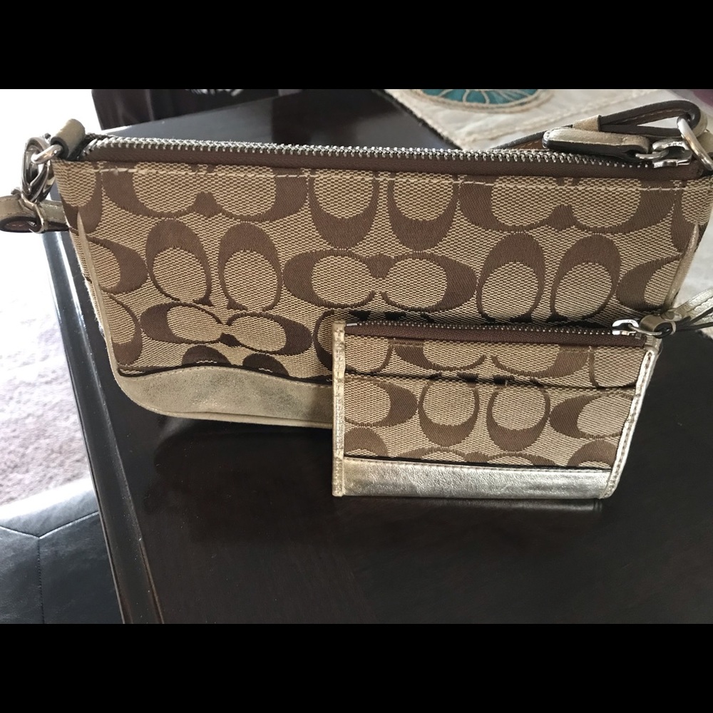 Coach purse and matching coin purse